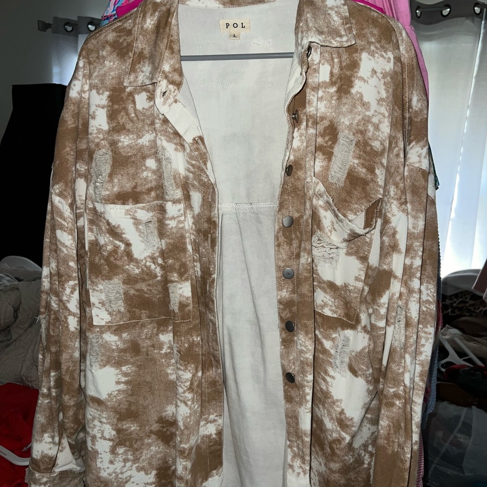 POL Denim Tie Dye Jacket